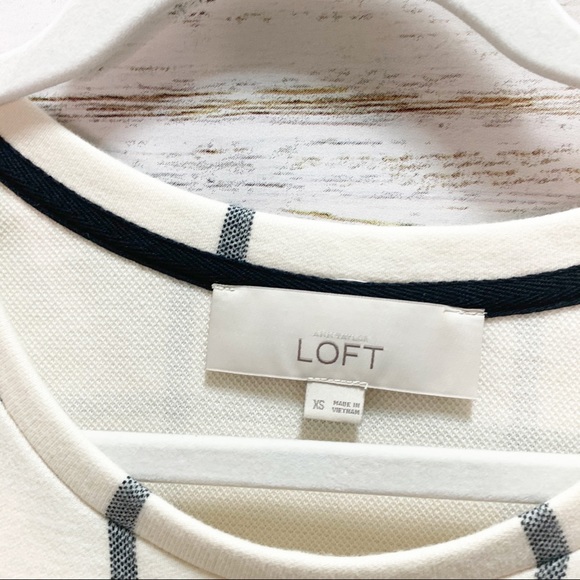 🛍LOFT SQUARE PRINT COTTON SWEATSHIRT - Picture 3 of 4